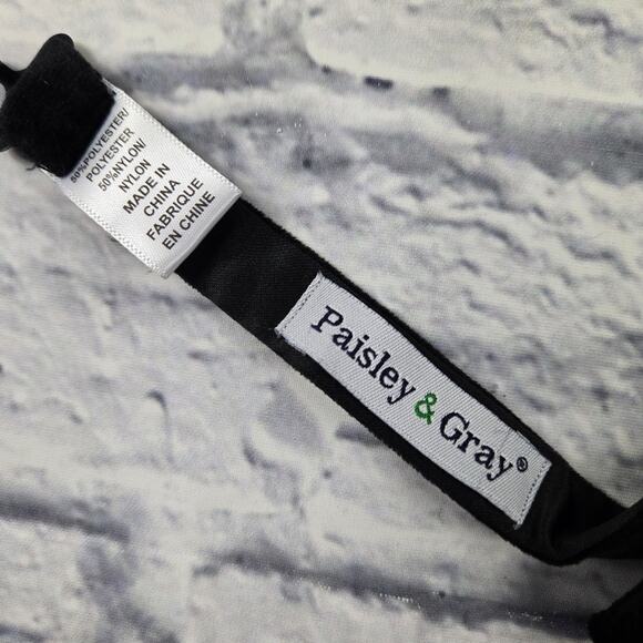 Black Velvet Bradley Adjustable Bow Tie by Paisley & Gray Paisley Underside - Picture 7 of 11